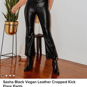 Free people leather flare pant